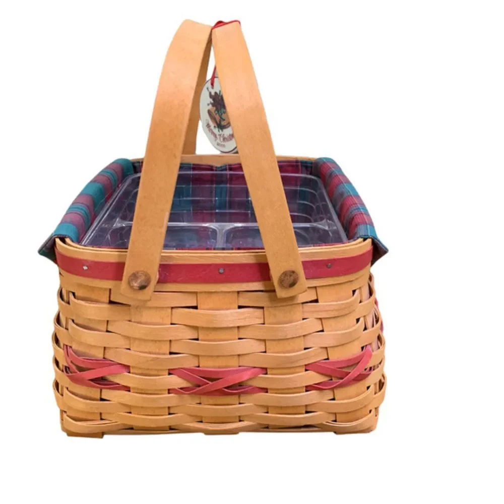 Vintage Longaberger 2000 Christmas Collection Red Deck‎ The Halls Basket